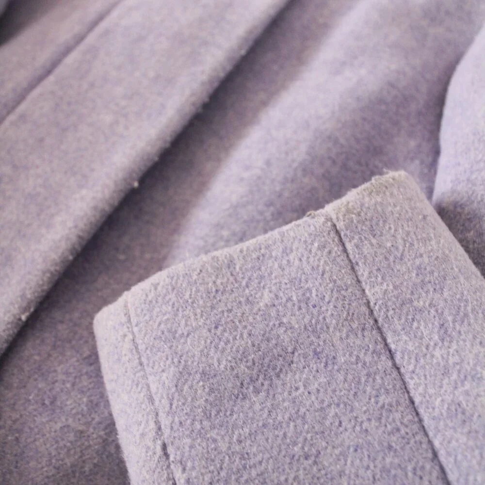J. Crew Factory Cocoon Lavender Pea Coat Size 6 - GUC - Picture 6 of 11